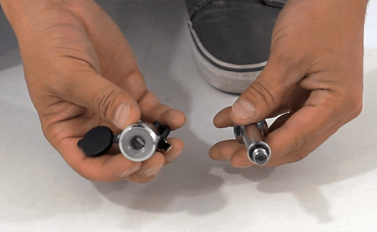 lockable hitch pin in two pieces
