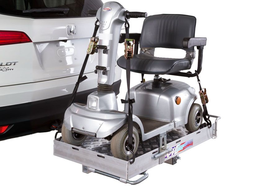 44.5 inch L Loading ramp facilitates getting device on and off carrier