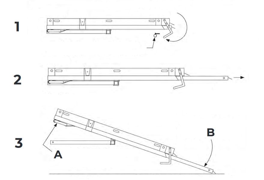 Platform tilts for easy on/off loading 