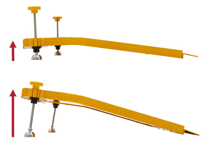 Adjustable Height for Small Rises and Steps Between 5.5” and 9” H