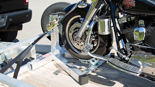 Adjustable support for any motorcycle make or model