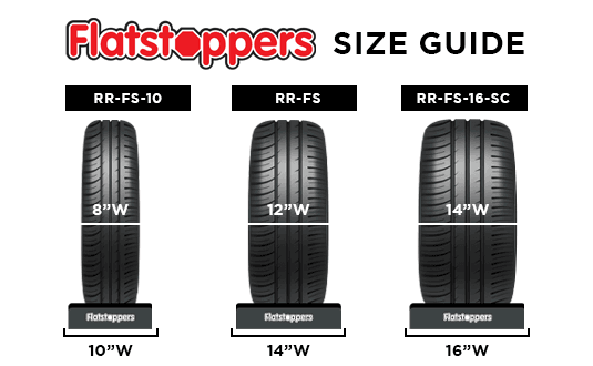 Width Matters. Choose the Right FlatStopper for Your Tires.