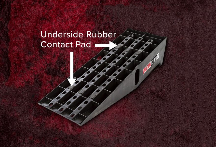 Underside Rubber Pads Prevent Ramp Movement
