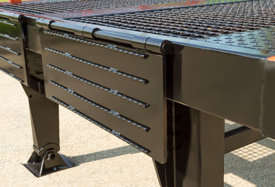 Yard ramp level-off close-up