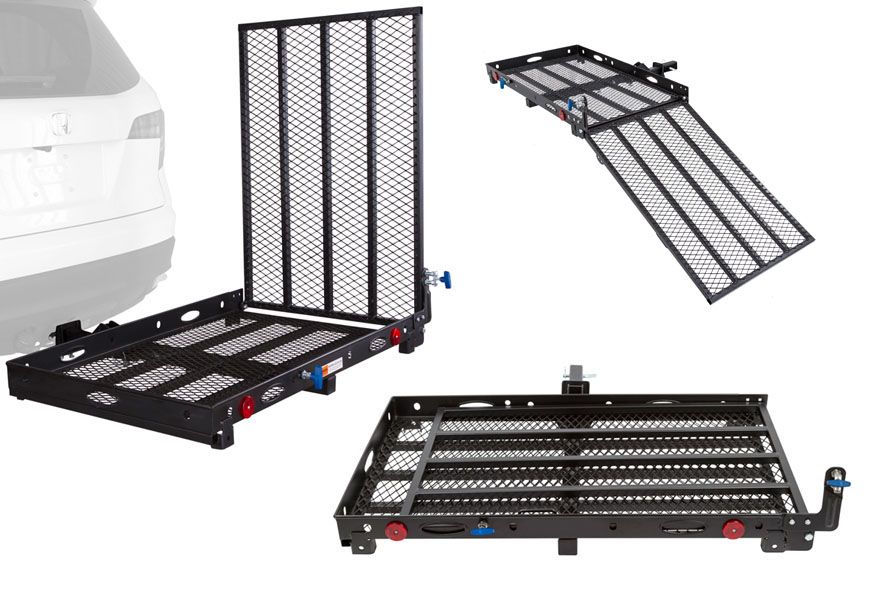 42 inch L Loading ramp facilitates getting device on and off carrier