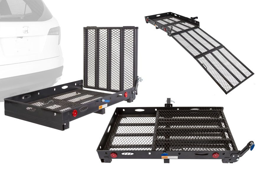 59 inch L Loading ramp facilitates getting device on and off carrier