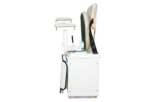Footrest Folds Up for Stair Use