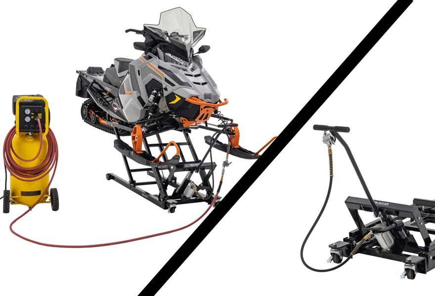 Air-operated or hydraulic operation