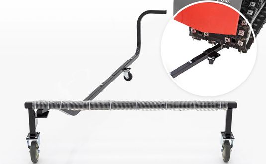Plastic coating and rubber strip protect your snowmobile