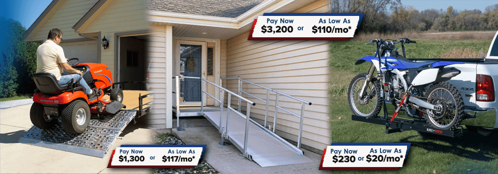 Affirm financing allows for low monthly payments on Discount Ramps products