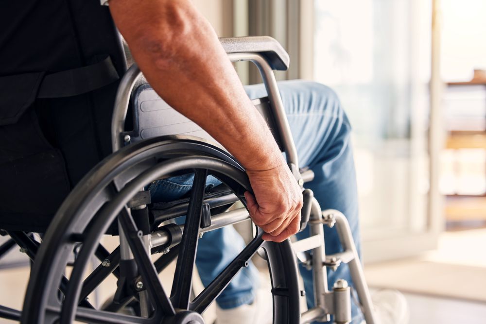 Picture of a man in a wheelchair