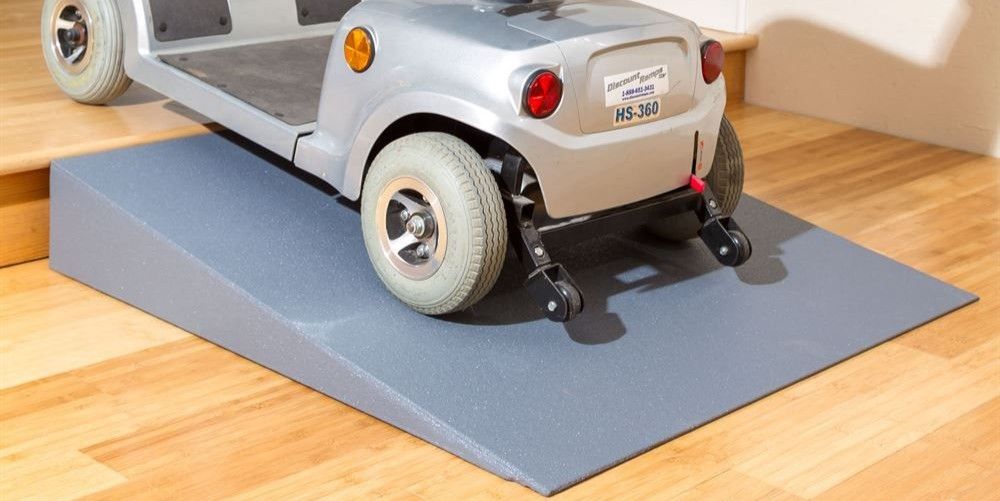 Traction coating on the Silver Spring VersaRamp Threshold Ramp