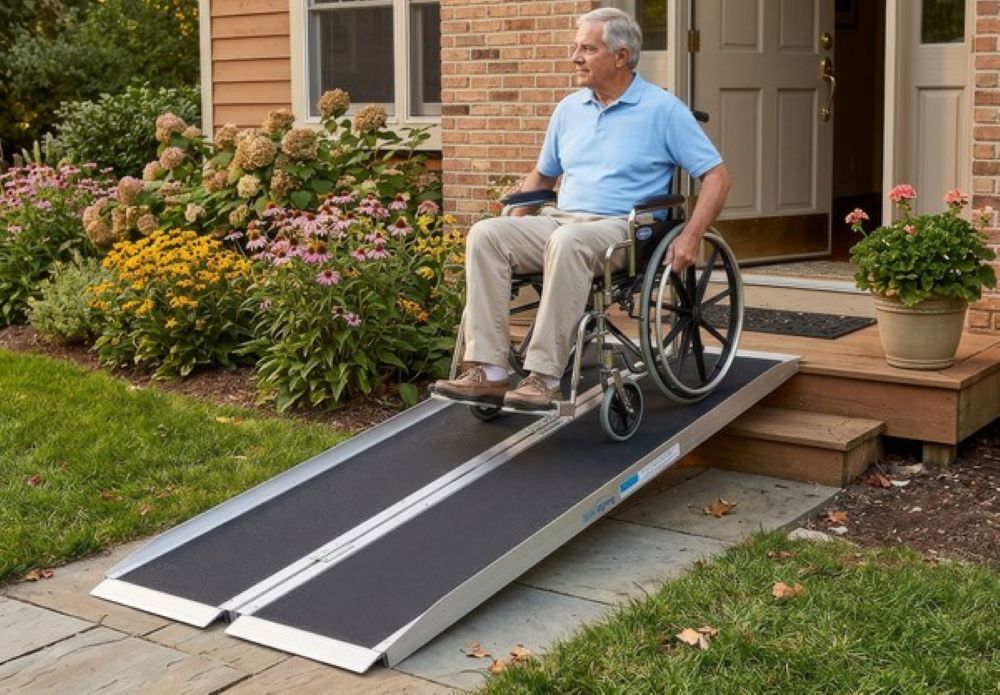 Silver Spring Portable Aluminum Wheelchair Ramp
