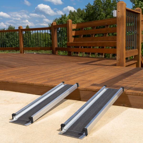 Silver Spring Aluminum Telescoping Wheelchair Track Ramps