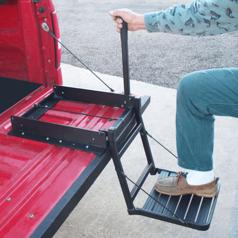 Discount Ramps' Truck N' Buddy Tailgate Step for Trucks with Bedcovers