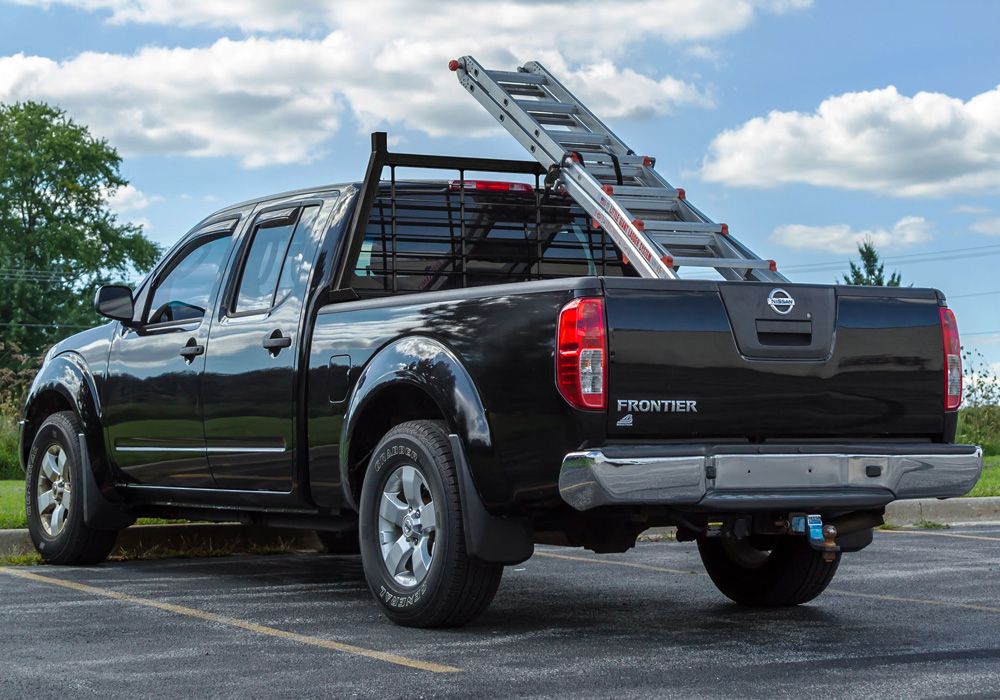 Elevate Outdoor Headache Rack on a Nissan Frontier with a ladder