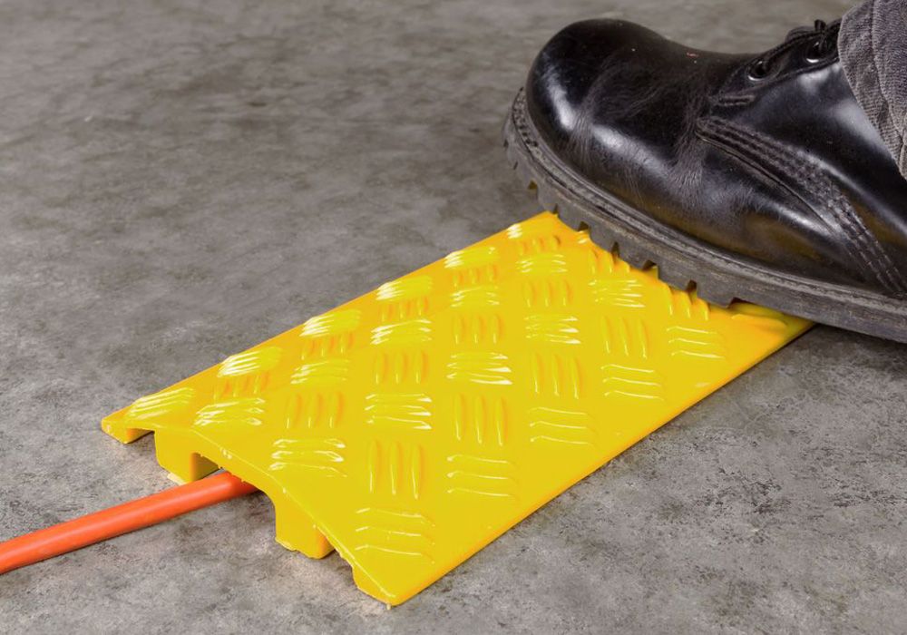 A drop-over cable ramp is quick to set up and remove  