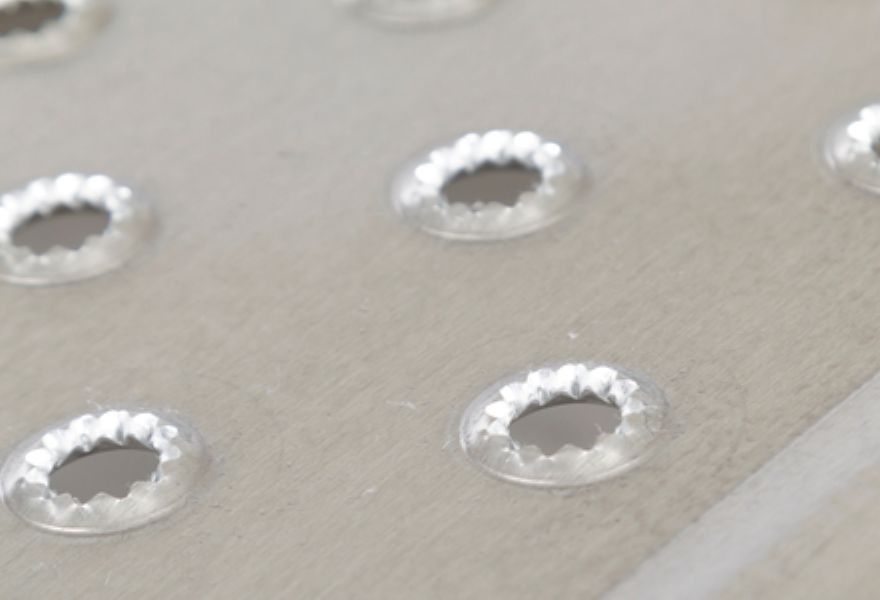 close-up of traction surface