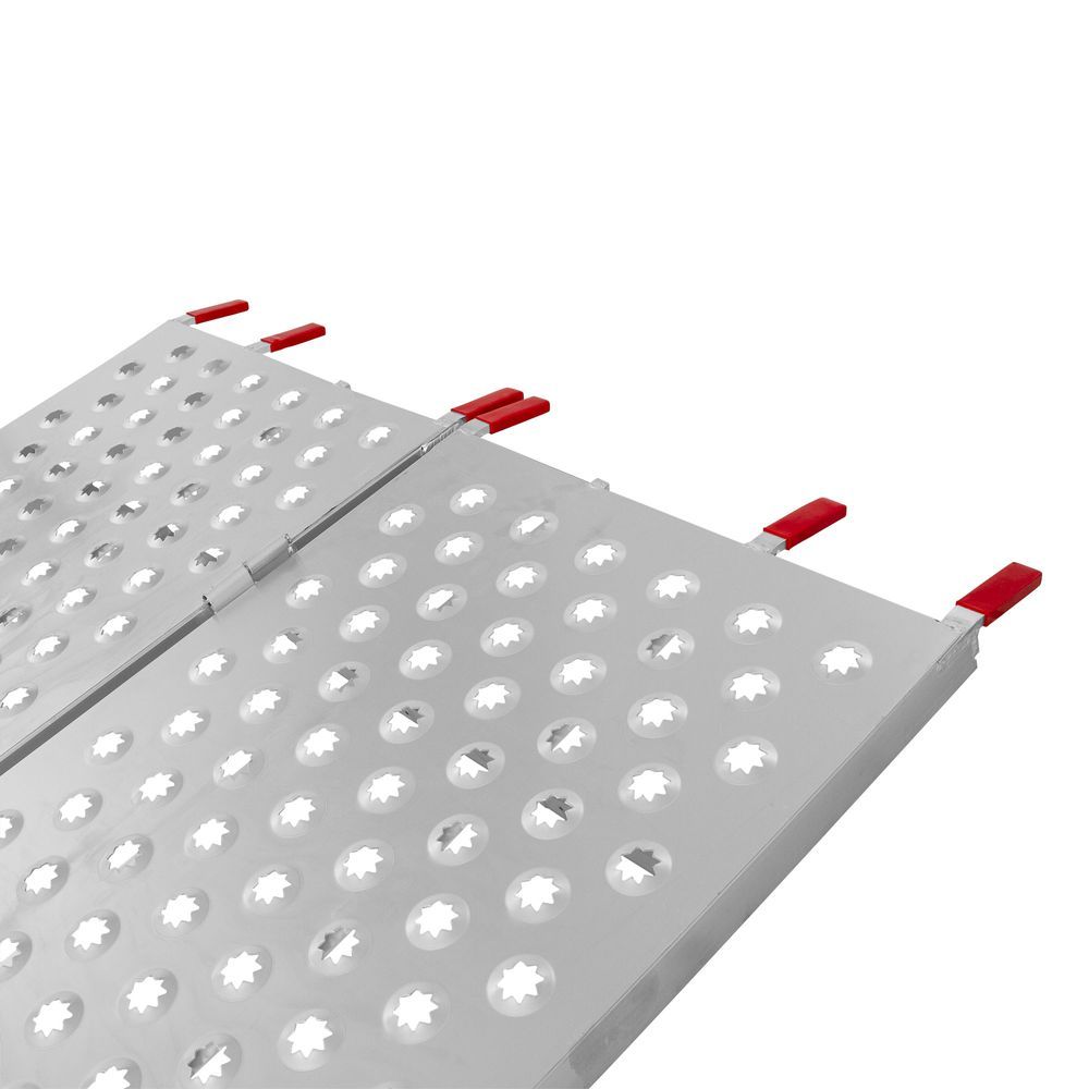 Rubber-coated attachment points on ATV ramp
