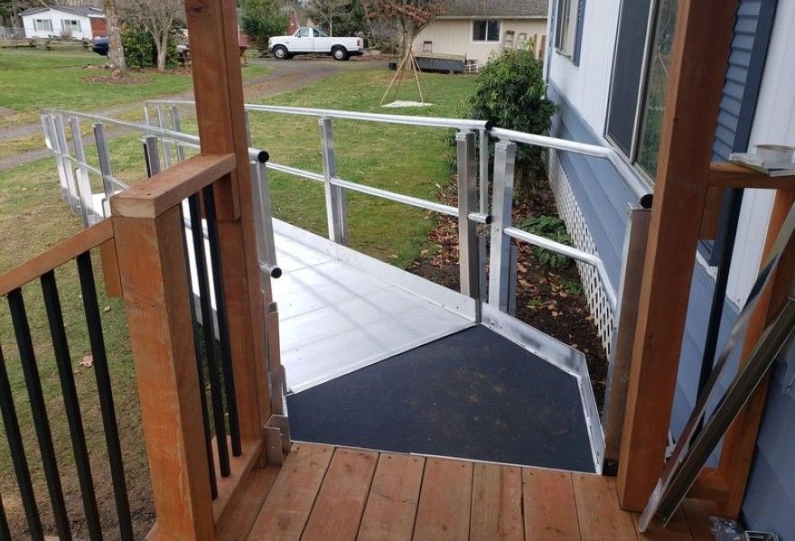 45-degree Modular XP platform installed as part of a modular accessibility system