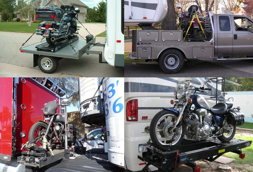 Rampage motorcycle loader an RV, fifth wheel, tractor