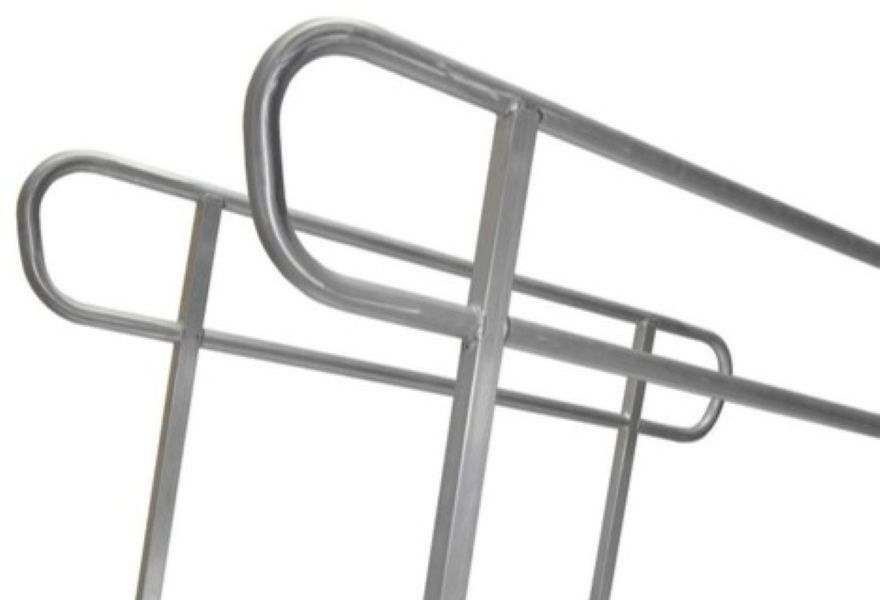 close up view of handrails