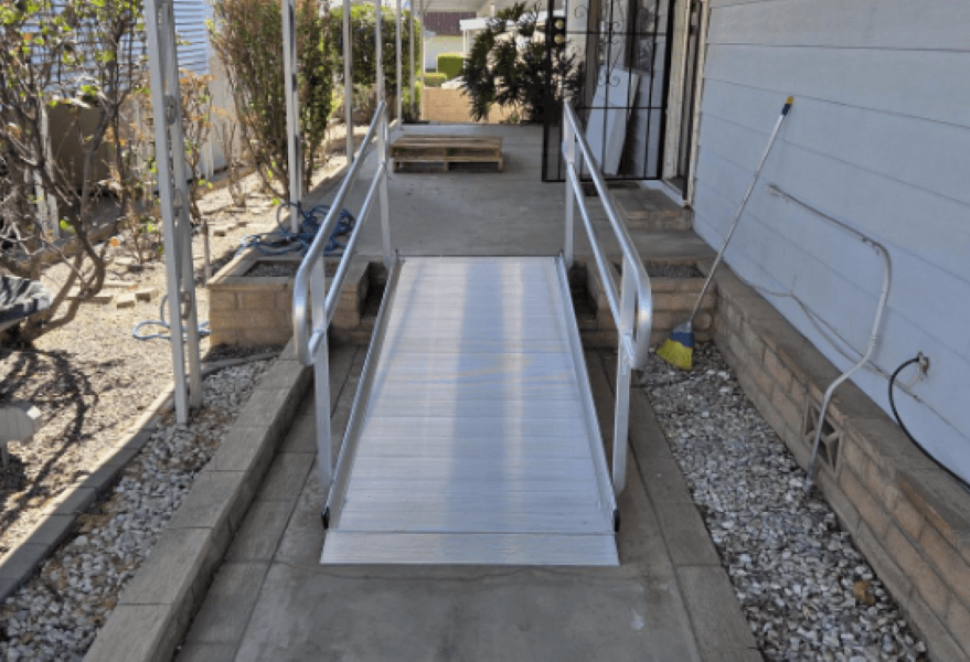 view of ramp outside the entry of a house