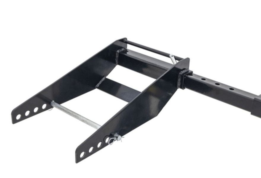 Adjustable wheel cradles on zero-turn mower lift