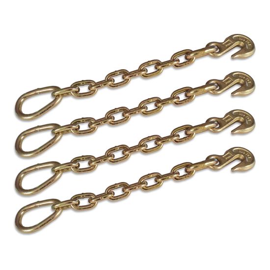 18IN-CN-EXT-W-FORGED-GRAB-HK 185 Grade 70 Chain Extension with Forged Grab Hook - Single or Four Pack