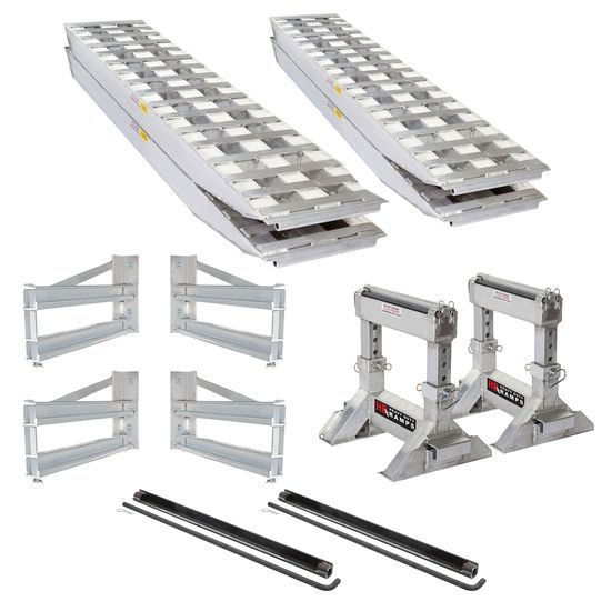 23-18-192-FLAT-BED-Kit-DSSS 16 L x 18 W Aluminum Flatbed Trailer Ramps Double Hangers Steel Skid Seat  23500 lb per axle Capacity
