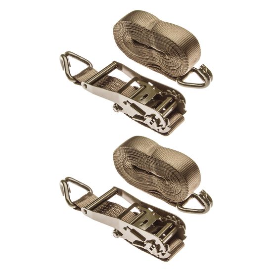 27RAT-J-2G 2 x 27 Ratchet Straps with J-Hooks - 2-Pack