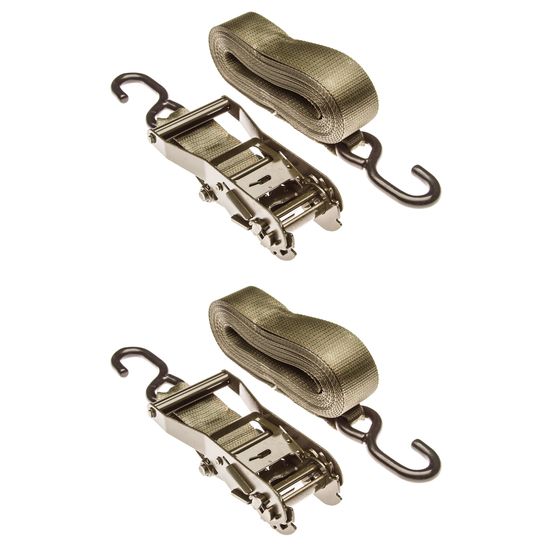27RAT-S-2G 2 x 27 Ratchet Straps with S-Hooks - 2-Pack