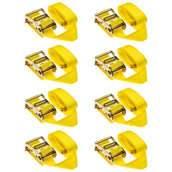 2in-Rat-Etrack-8 2 x 12 E-Track Ratchet Straps - 8-Pack