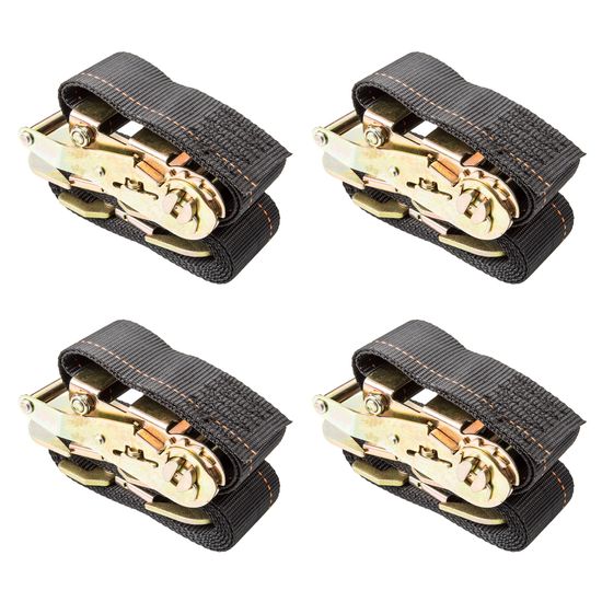 2in-Snap-Rat-4 2 x 6 Ratchet Strap Tie-Downs with Snap Hooks - 4-Pack