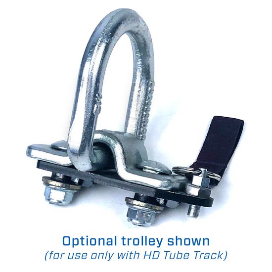 360001 Forged Surface-Mounted D-Ring for HD Tube Track - 12000 lb Cap