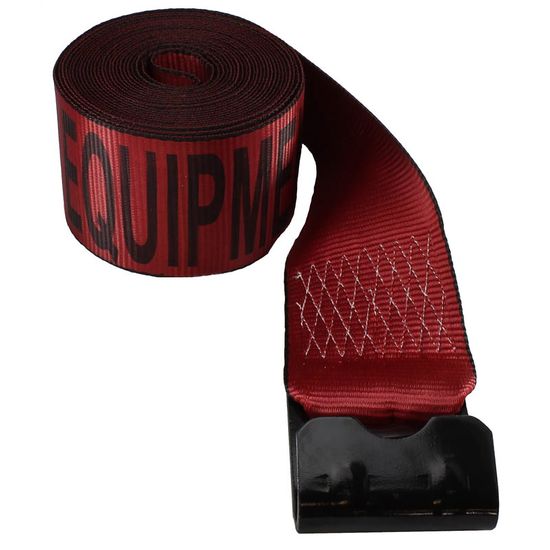424521R 4 x 45 Winch Strap with Flat Hook - Red