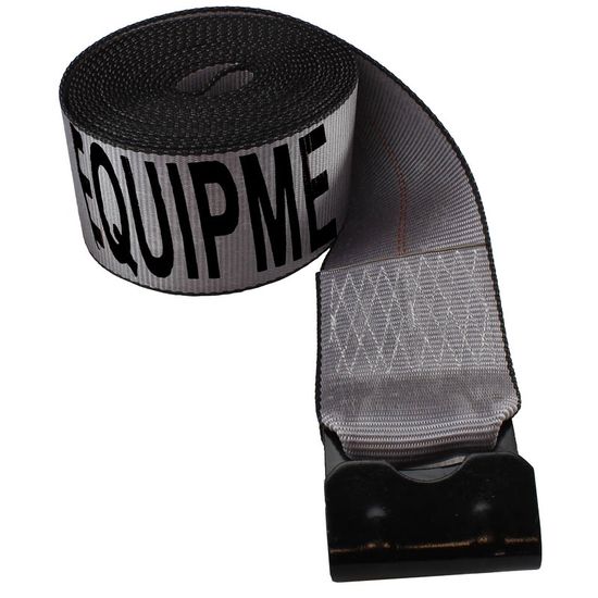 427021G 4 x 70 Winch Strap with Flat Hook - Gray