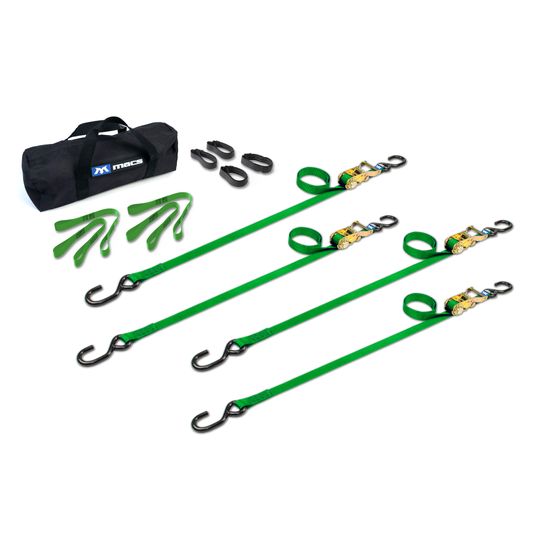 510005 1 x 6 ATV  Motorcycle Ratchet Utility Pack with S-Hook - Lime Green