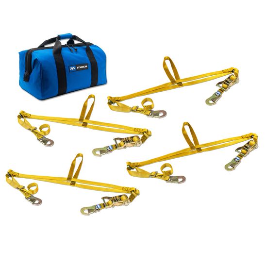 510104A Adjustable ATV Wheel Net Pack with Flat Snap Hook - Yellow