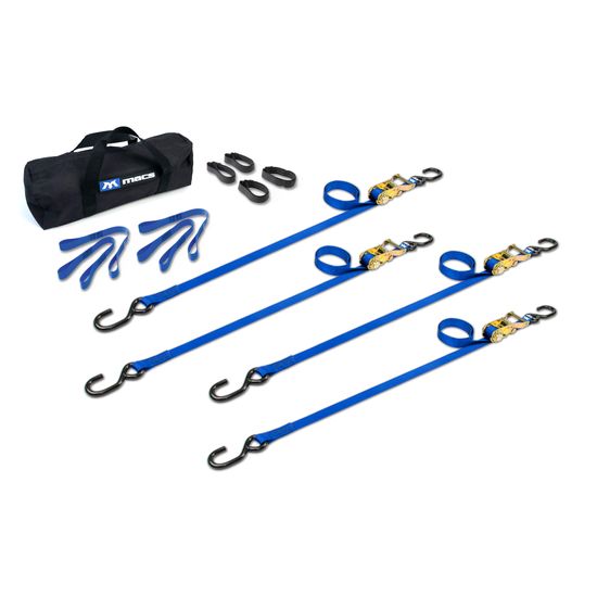 510112 1 x 10 ATV  Motorcycle Ratchet Utility Pack with S-Hook - Blue