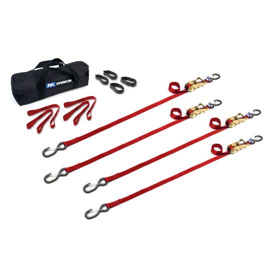 510333 1 x 6 ATV  Motorcycle Ratchet Utility Pack with S-Hook and Keeper - Red