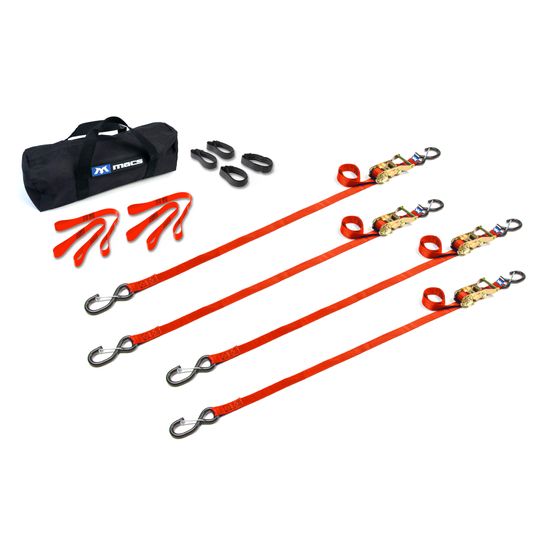 510348 1 x 10 ATV  Motorcycle Ratchet Utility Pack with S-Hook and Keeper - Orange