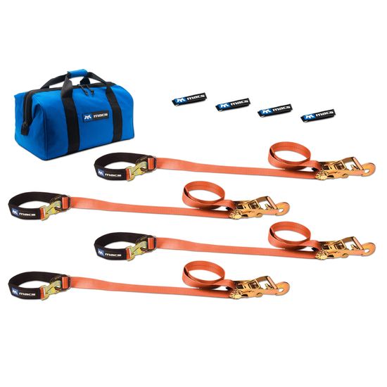 518100 2 x 8 UTV Tie-Down Pack with Direct Hook - Orange
