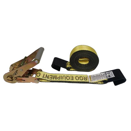 577020Y-12 2 x 70 Ratchet Strap with Flat Hooks - Yellow