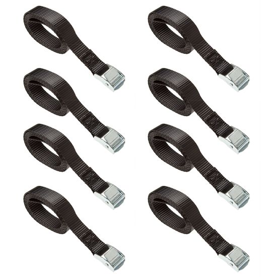 60-WHLTIE-8 1 x 5 Lashing Strap - Black 8-Pack