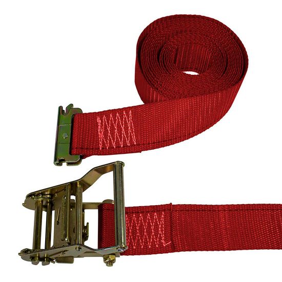 640601R-6 2 x 6 E-Track Ratchet Strap 6 Fixed End - Red