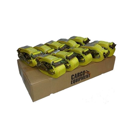 641201Y-48-Box 2 x 12 E-Track Ratchet Straps Box of 10 - Yellow