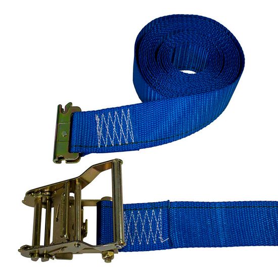 641601BL-6 2 x 16 E-Track Ratchet Strap 6 Fixed End - Blue