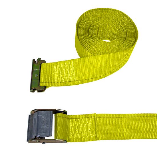 650801Y-12 2 x 8 E-Track Cam Buckle Strap 12 Fixed End - Yellow