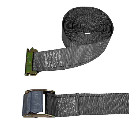 651201G-12 2 x 12 E-Track Cam Buckle Strap 12 Fixed End - Gray